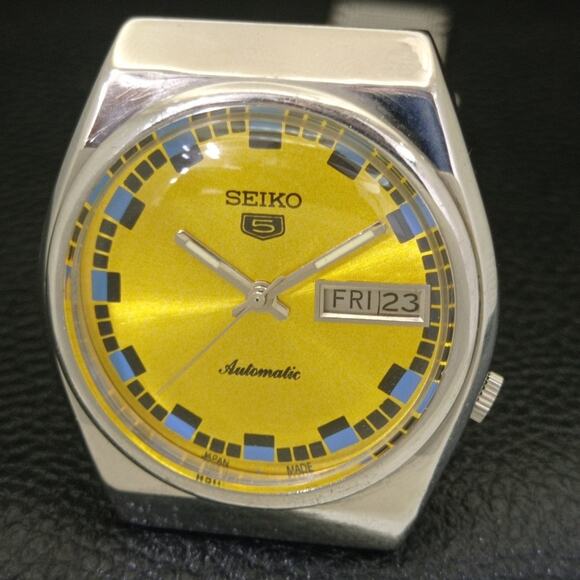 Vintage 1989 Seiko Automatic Mens Silver Watch W/daydate & Gold accents - Picture 3 of 10